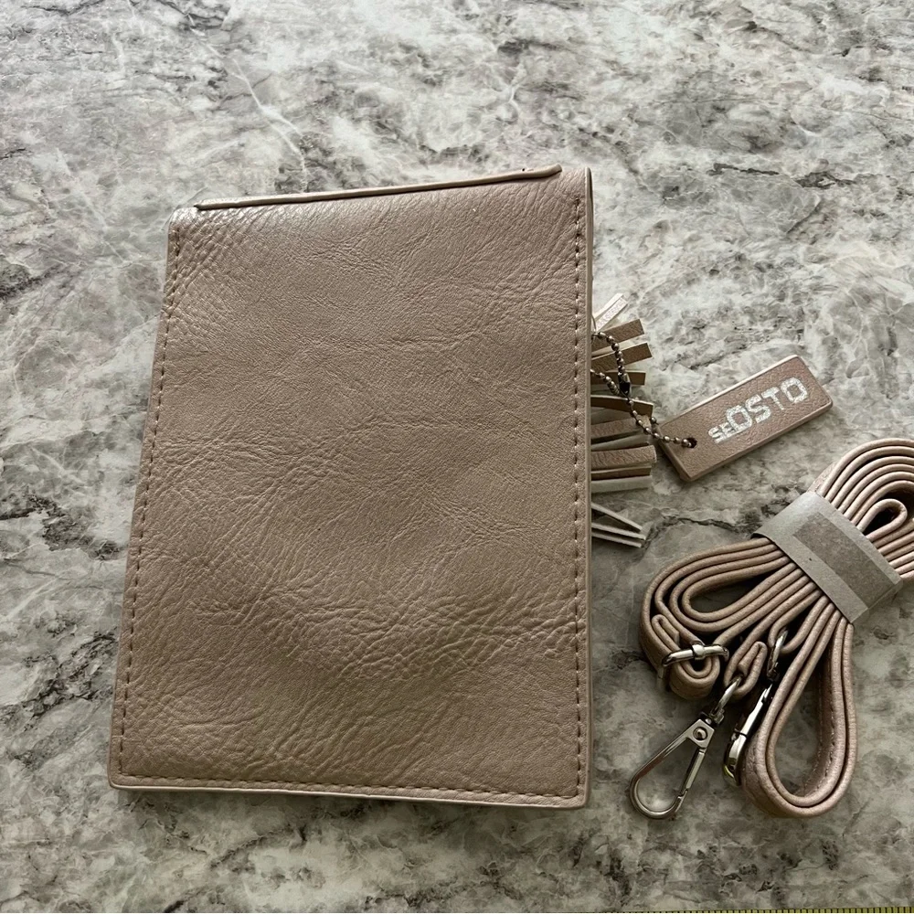 Tan leather purse NEW SMALL shoulder bag - Picture 2 of 6